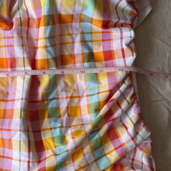 NWT Bleu Rod Beattie Multicolour Plaid Ruffle One-Piece Swimsuit 14 - Picture 12 of 16